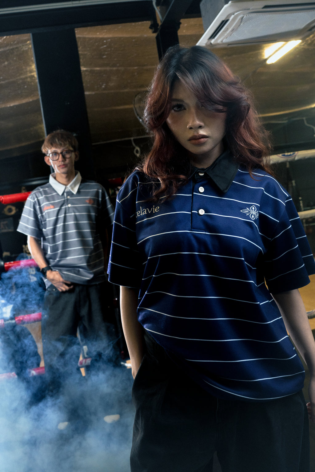 LE POLO RAYE - NAVY