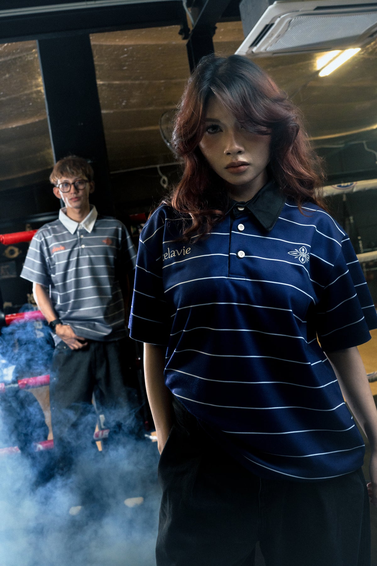 LE POLO RAYE - NAVY