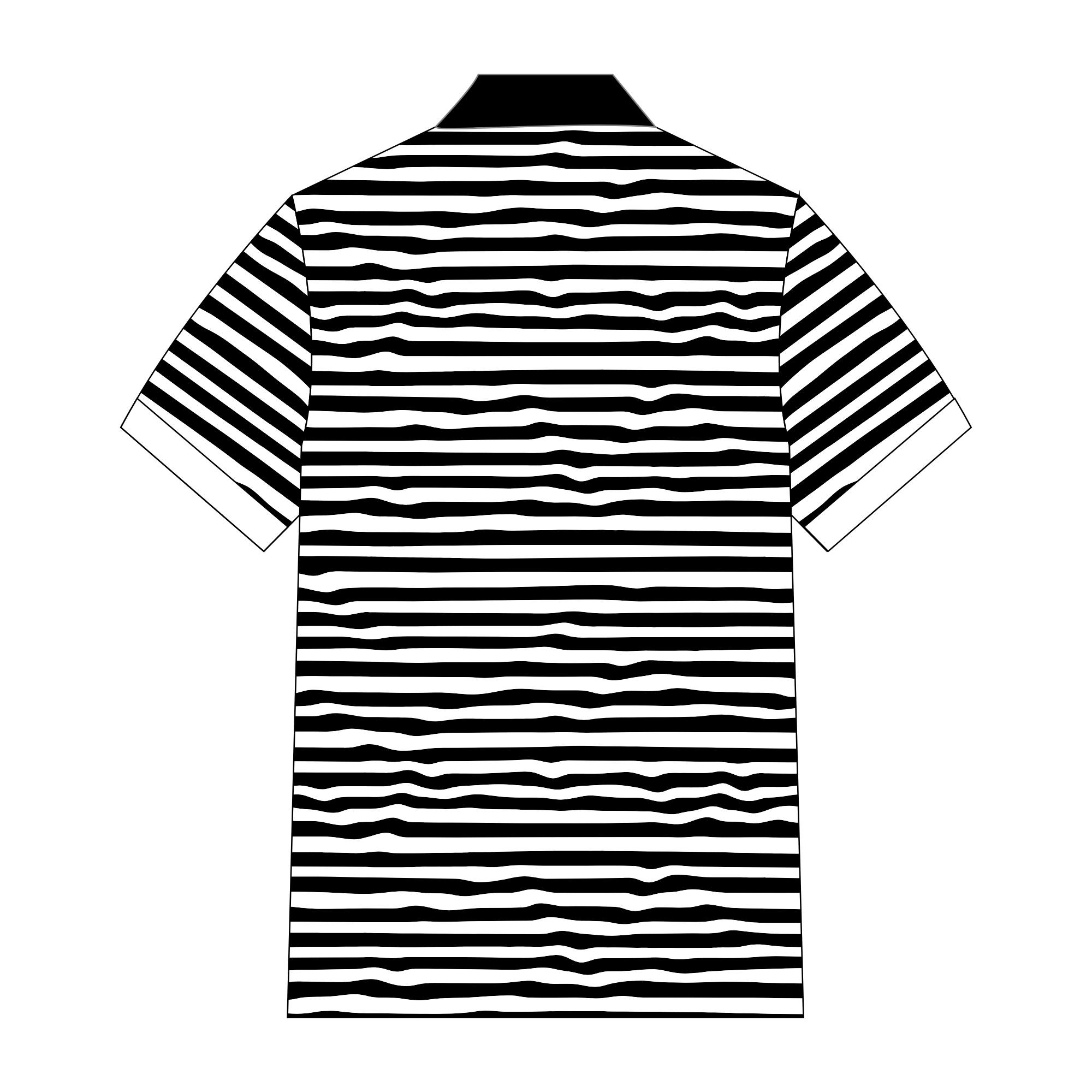 MONO STRIPE POLO BLACK