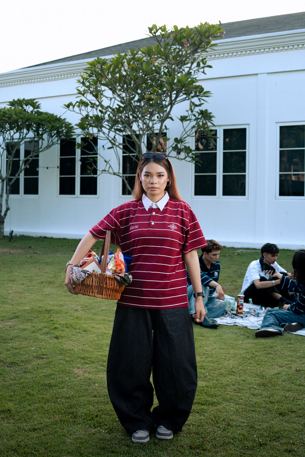 LE POLO RAYE - MAROON