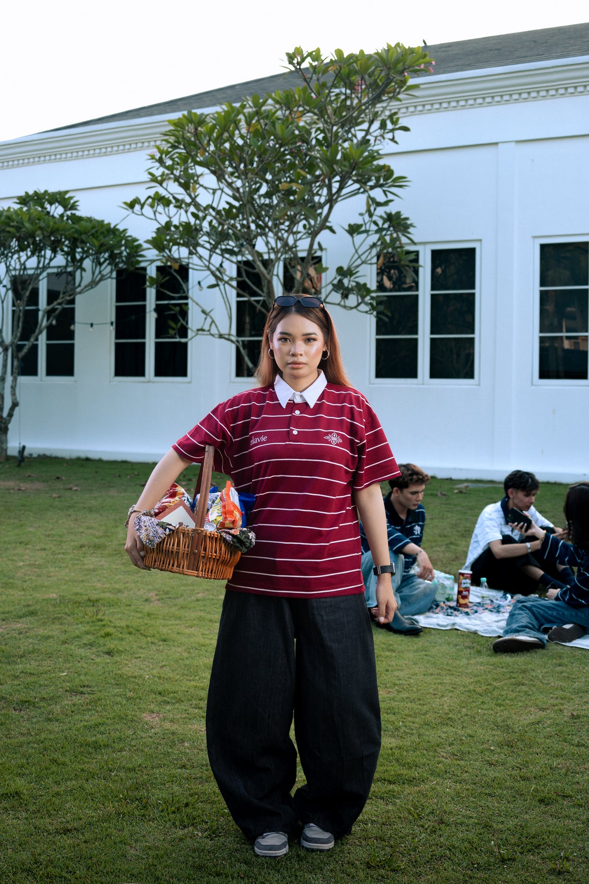 LE POLO RAYE - MAROON