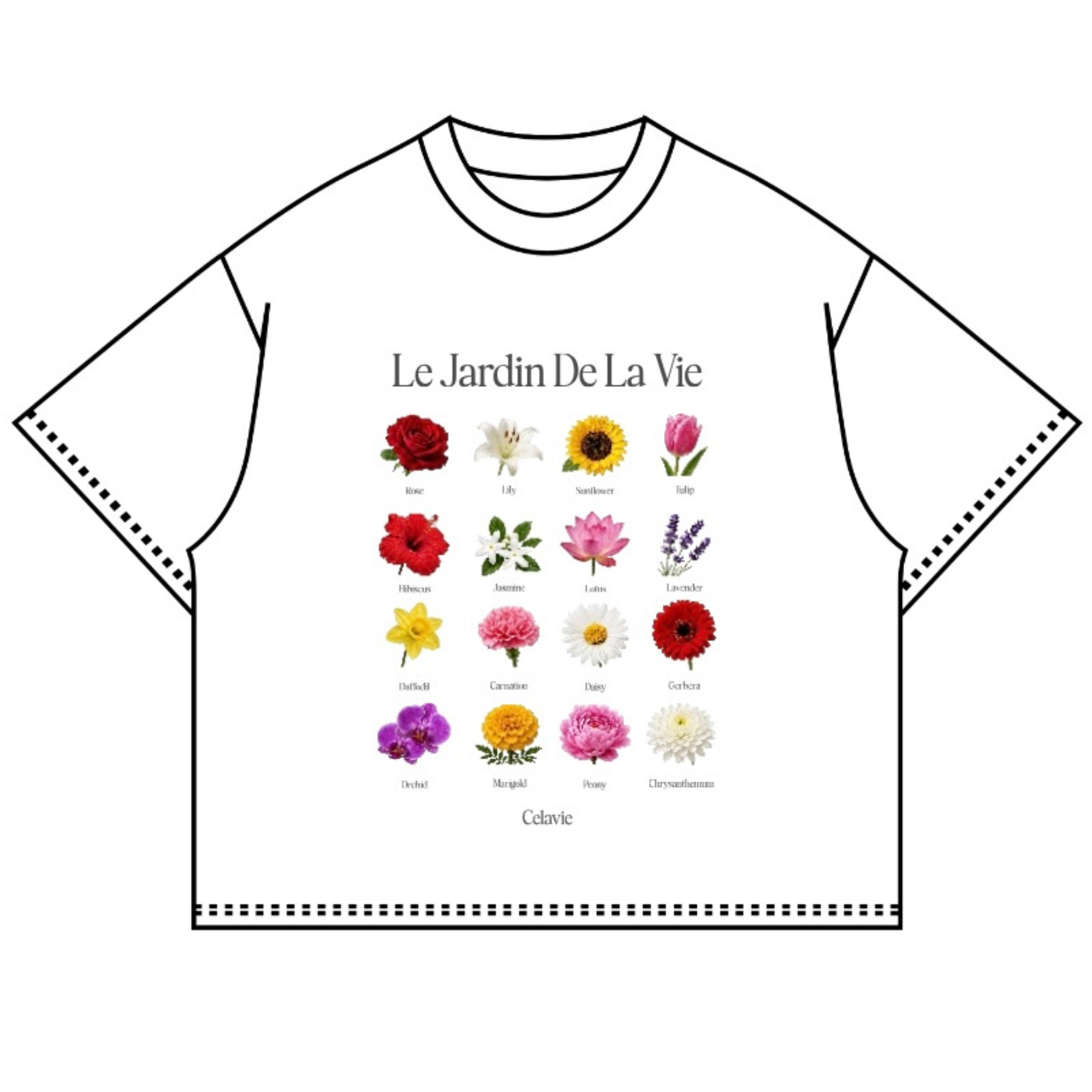 FLOWER GUIDE TEE WHITE