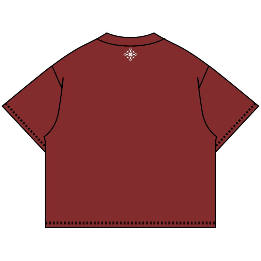 FLOWER GUIDE TEE MAROON
