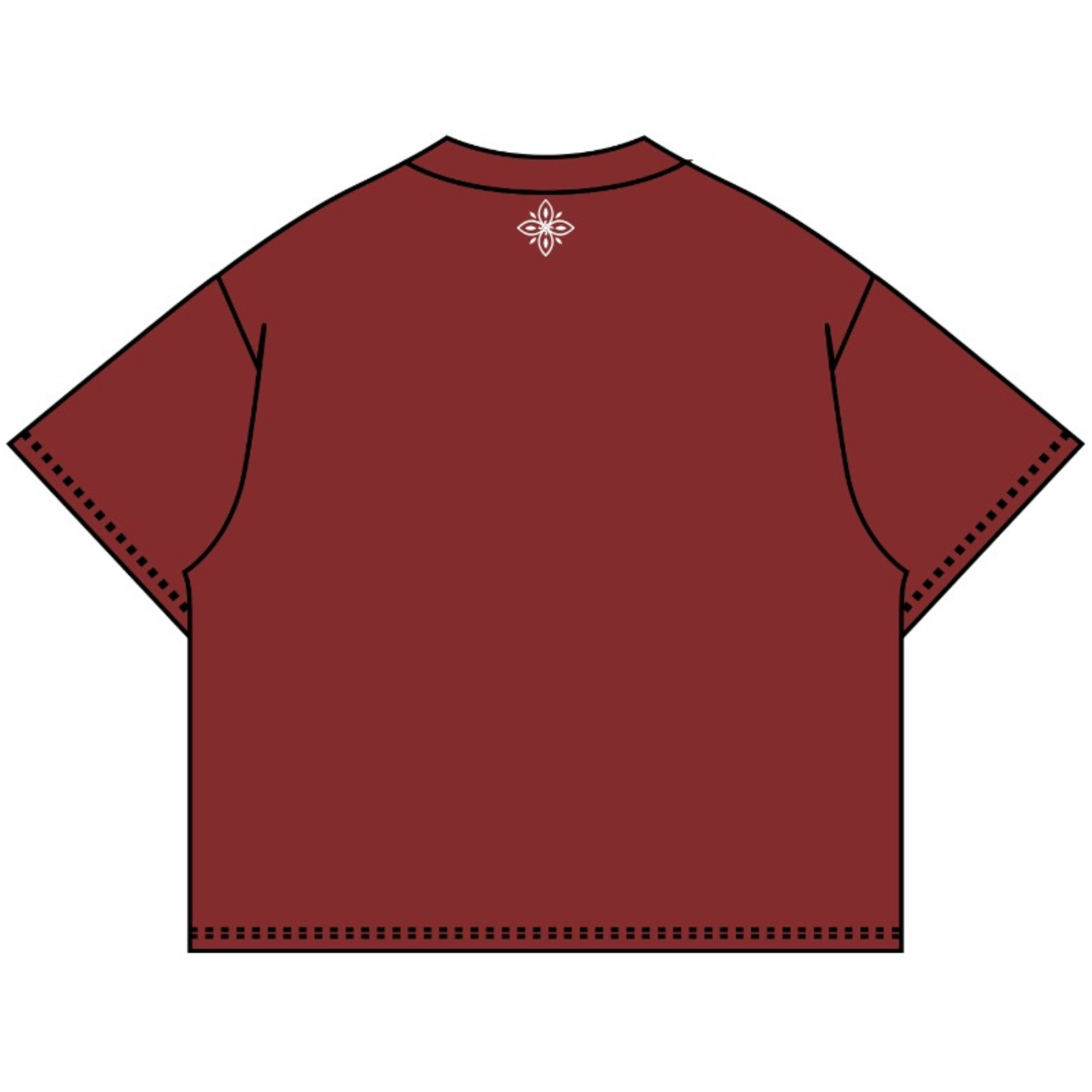 FLOWER GUIDE TEE MAROON