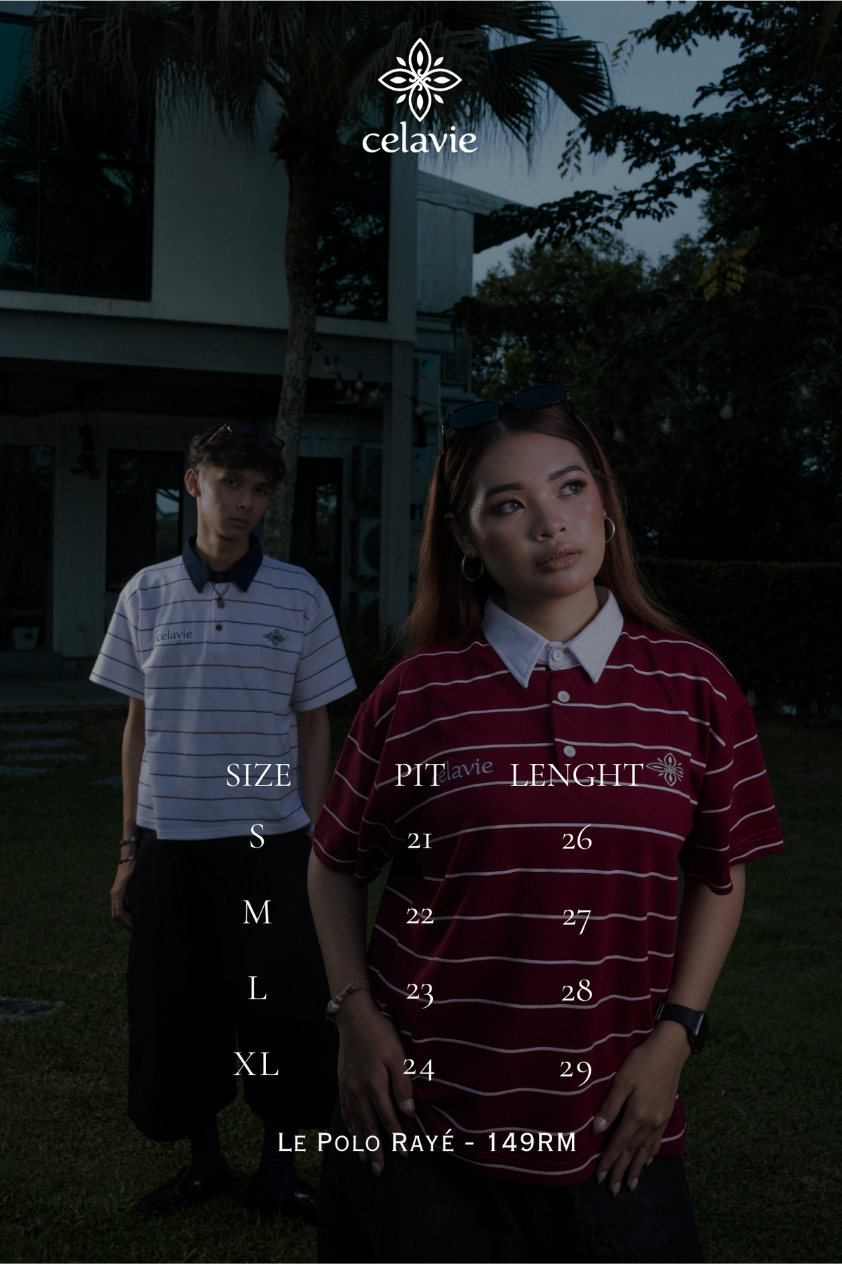 LE POLO RAYE - MAROON