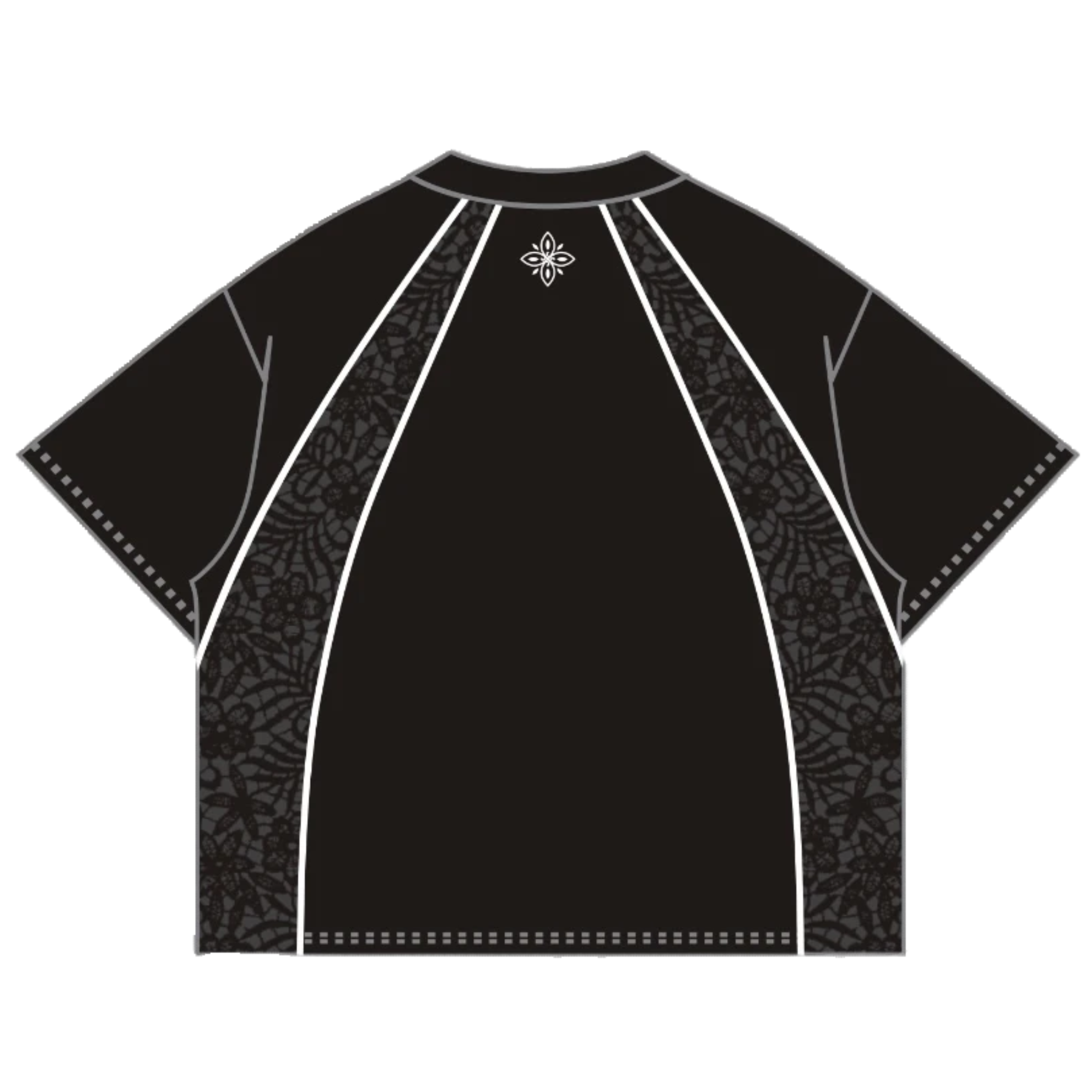LACE REFLECTIVE TEE BLACK